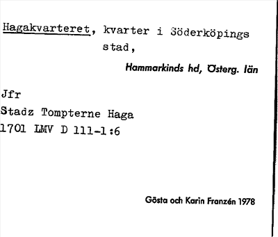 Bild på arkivkortet för arkivposten Hagakvarteret