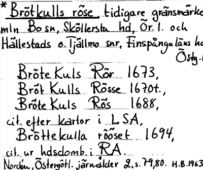 Bild på arkivkortet för arkivposten *Brötkulls röse