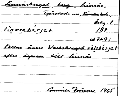 Bild på arkivkortet för arkivposten Linnäsberget
