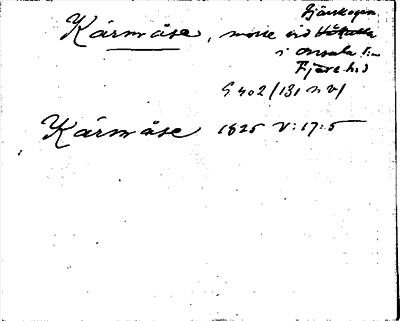 Bild på arkivkortet för arkivposten Kärmåse