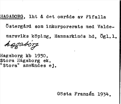Bild på arkivkortet för arkivposten Hagaborg