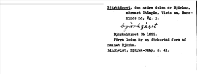 Bild på arkivkortet för arkivposten Bjärkkärret
