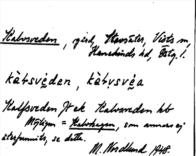 Bild på arkivkortet för arkivposten Kalvsveden