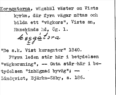 Bild på arkivkortet för arkivposten Korsgatorna