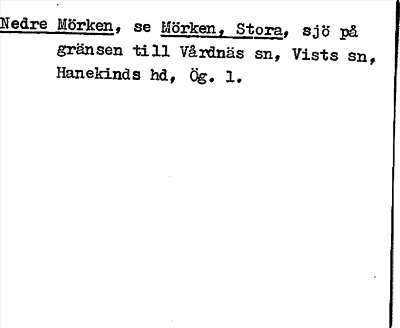 Bild på arkivkortet för arkivposten Nedre Mörken, se Mörken, Stora
