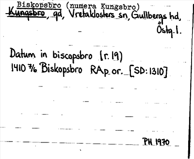 Bild på arkivkortet för arkivposten Biskopsbro