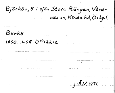 Bild på arkivkortet för arkivposten Björkön