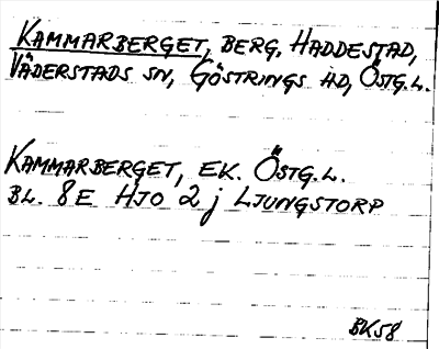 Bild på arkivkortet för arkivposten Kammarberget