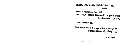 Bild på arkivkortet för arkivposten ? Berga