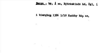 Bild på arkivkortet för arkivposten Berga