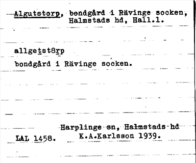 Bild på arkivkortet för arkivposten Algustorp