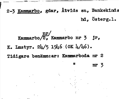 Bild på arkivkortet för arkivposten Kammarbo