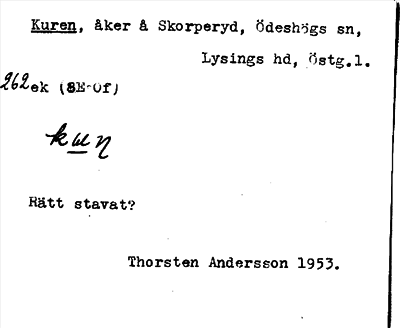 Bild på arkivkortet för arkivposten Kuren