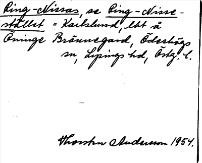 Bild på arkivkortet för arkivposten Ring-Nissas, se Ring-Nisse-stället = Karlslund