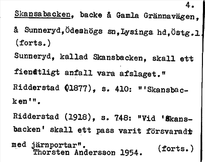 Bild på arkivkortet för arkivposten Skansabacken