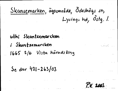 Bild på arkivkortet för arkivposten Skansemarken