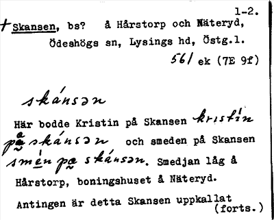 Bild på arkivkortet för arkivposten +Skansen