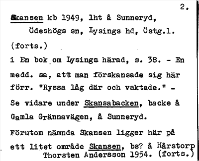 Bild på arkivkortet för arkivposten Skansen