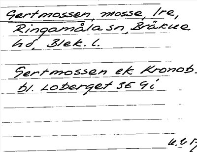 Bild på arkivkortet för arkivposten Gertmossen