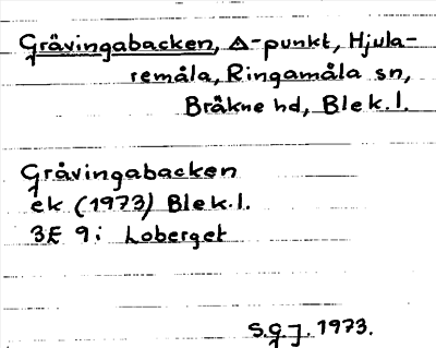 Bild på arkivkortet för arkivposten Grävingabacken