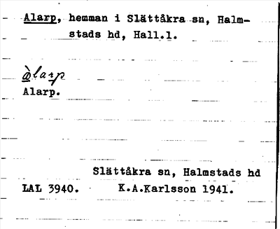 Bild på arkivkortet för arkivposten Alarp