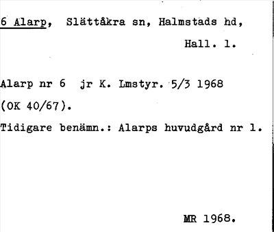Bild på arkivkortet för arkivposten Alarp