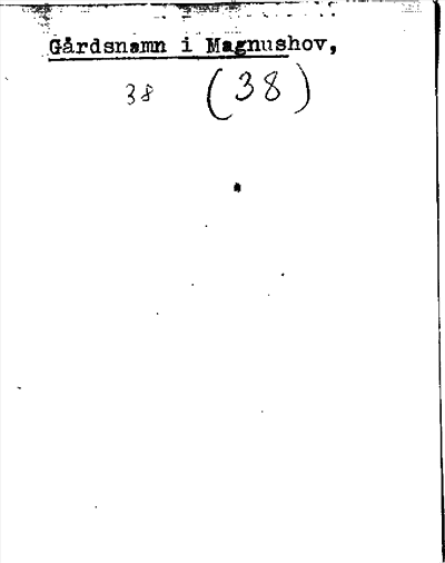 Bild på arkivkortet för arkivposten Gårdsnamn i Magnushov