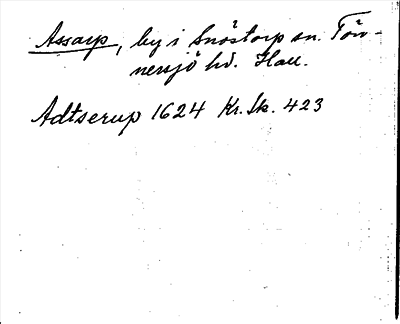 Bild på arkivkortet för arkivposten Assarp