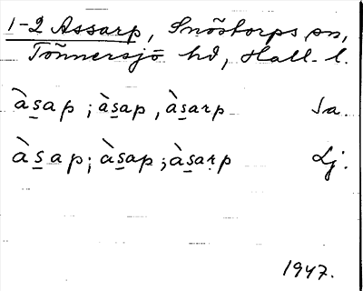 Bild på arkivkortet för arkivposten Assarp