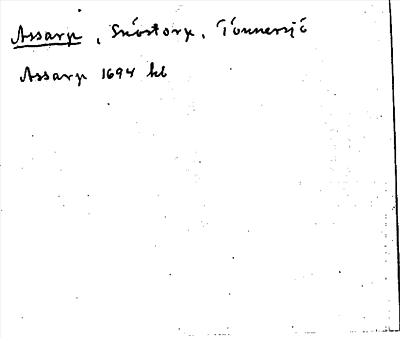 Bild på arkivkortet för arkivposten Assarp