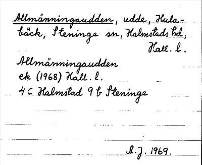 Bild på arkivkortet för arkivposten Allmänningaudden