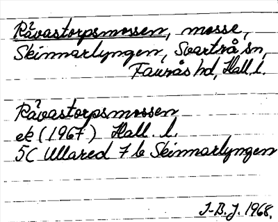 Bild på arkivkortet för arkivposten Rävastorpsmossen