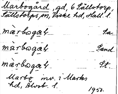 Bild på arkivkortet för arkivposten Marbogård