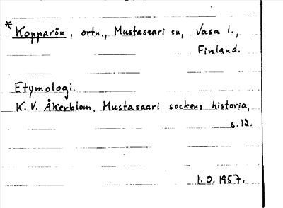 Bild på arkivkortet för arkivposten *Kopparön