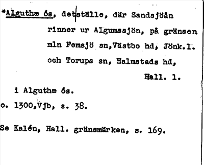 Bild på arkivkortet för arkivposten *Alguthæ ós