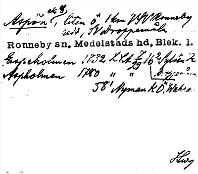 Bild på arkivkortet för arkivposten Aspön