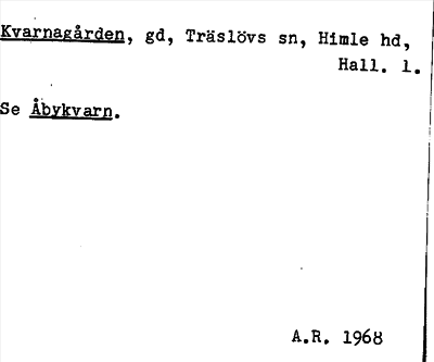 Bild på arkivkortet för arkivposten Kvarnagården, se Åbykvarn