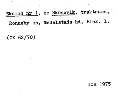 Bild på arkivkortet för arkivposten Ekelid