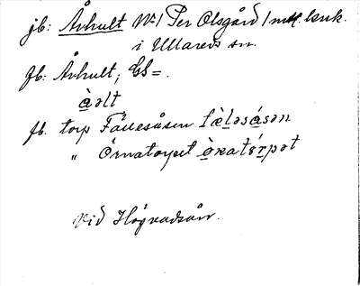 Bild på arkivkortet för arkivposten Århult