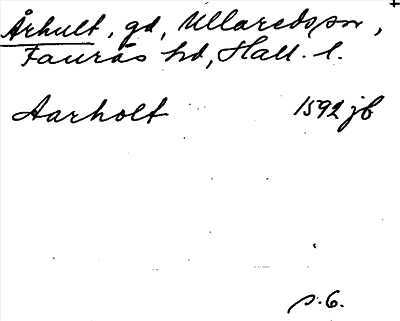 Bild på arkivkortet för arkivposten Århult