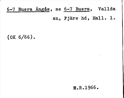 Bild på arkivkortet för arkivposten Buera Ängås, se 6-7 Buera