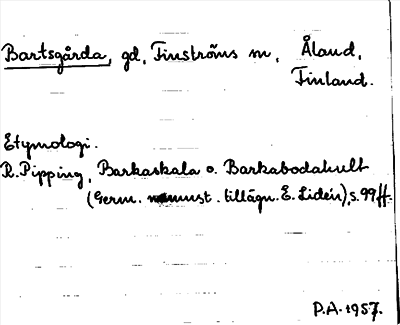 Bild på arkivkortet för arkivposten Bartsgårda