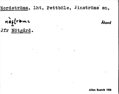 Bild på arkivkortet för arkivposten Nordströms