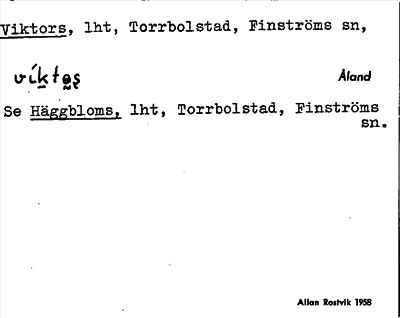 Bild på arkivkortet för arkivposten Viktors