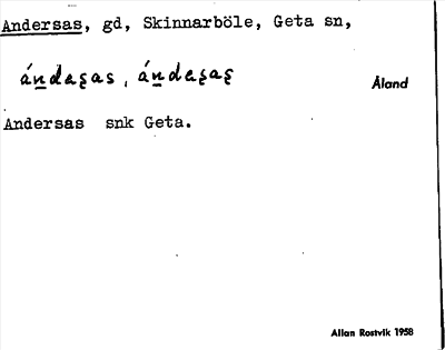 Bild på arkivkortet för arkivposten Andersas