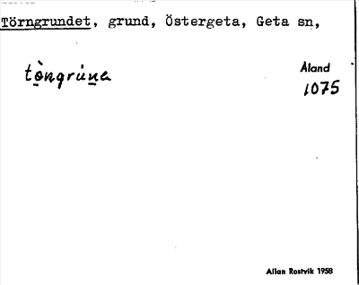 Bild på arkivkortet för arkivposten Törngrundet