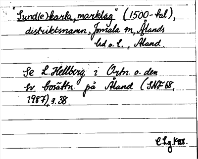 Bild på arkivkortet för arkivposten »Sund(e)karla marklag»