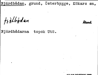 Bild på arkivkortet för arkivposten Fjärdbådan