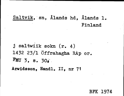 Bild på arkivkortet för arkivposten Saltvik