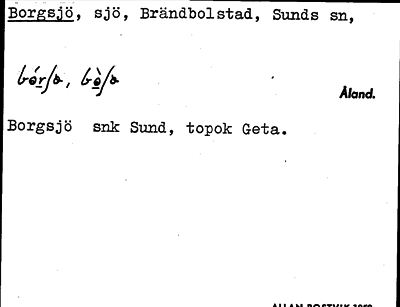 Bild på arkivkortet för arkivposten Borgsjö
